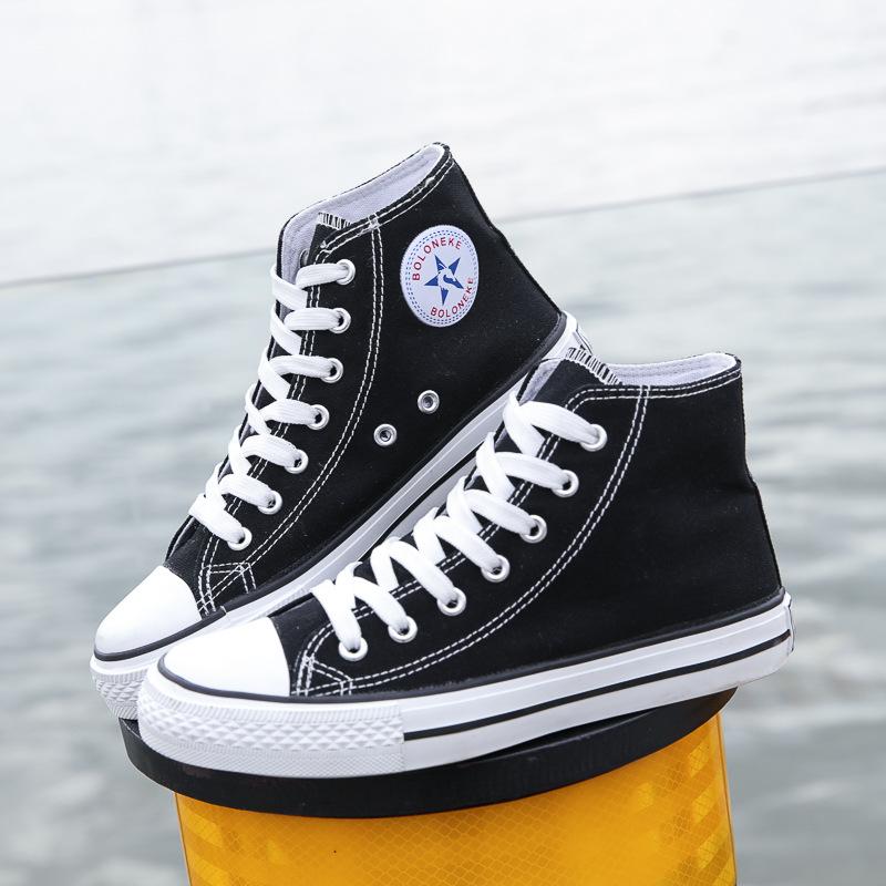 

Парные туфли из парусины в стиле колледжа, однотонные, высокие, мужские и женские туфли в стиле ретро 1970-х годов 42