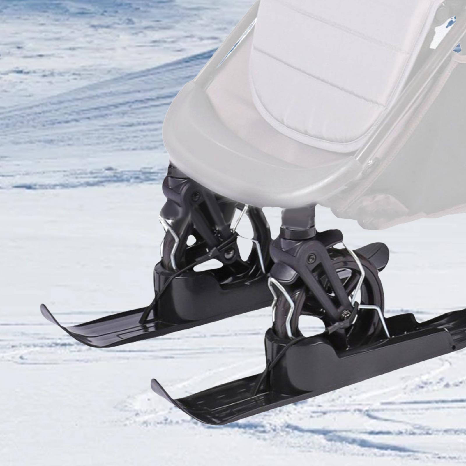 2x Snow Sledge Board Beach Skateboard Winter Snow Sled Scooter Sledge Accessories for Balancing Bike Scooter Disabled чёрный