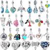 Charms Bead Copper Inlaid Zirconium Bowknot Love Heart Balloon Pendants Fit Original Bracelet Diy Jewelry