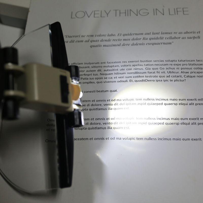 2X 3.5X 4.5X 5.5X Magnifier Loupe LED Light for Textile Stamp Jewelry Appraisal top sale