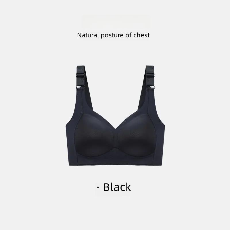 Seamless Full Cup Adjustable Bras Women's Gathered Push Up Anti-sagging Bra Lingerie Auxiliary Breast Pad