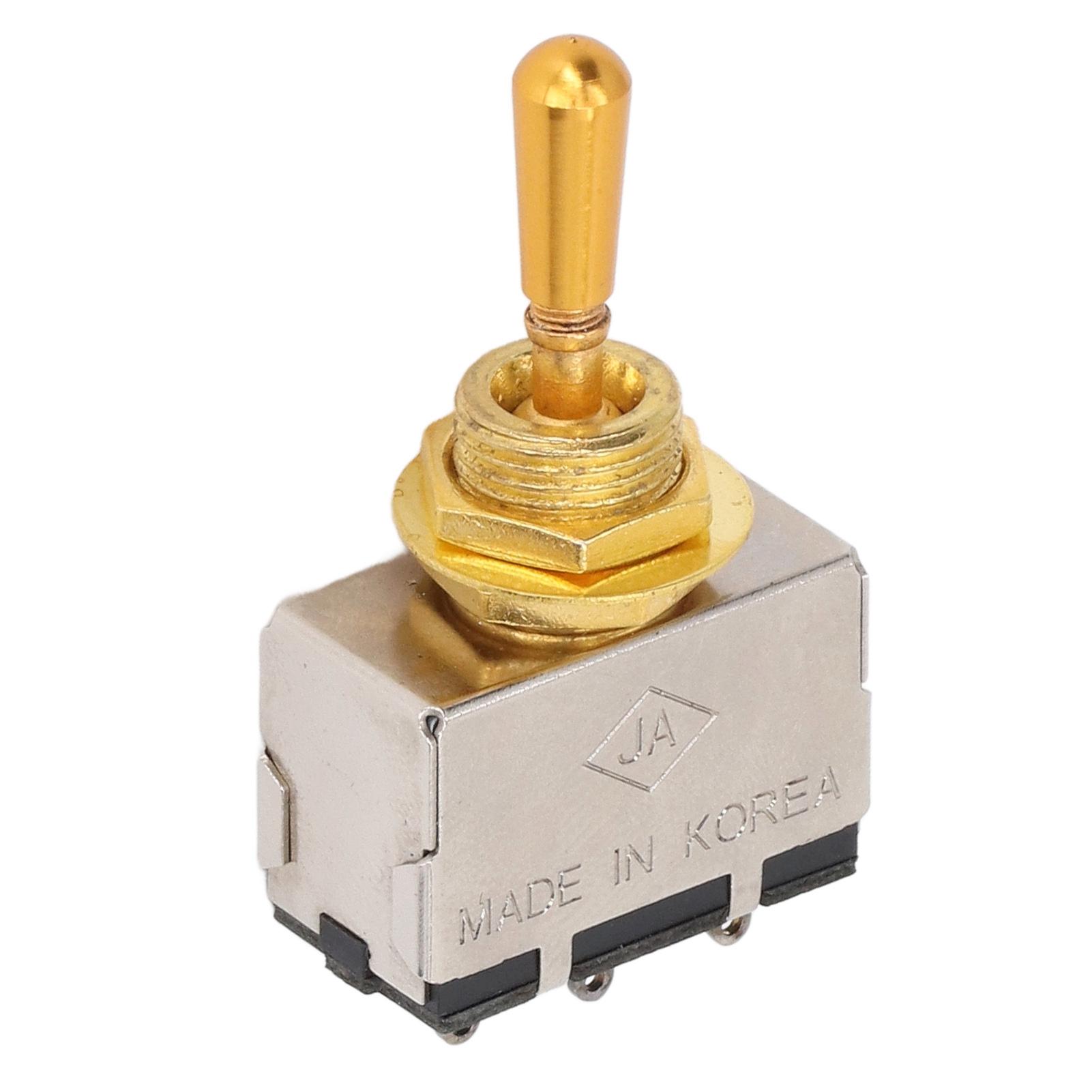 

Трехпозиционный тумблер для гитары с золотым колпачком, закрытый тумблер для звукоснимателей для электрогитары