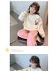 2025 Korean-Style Girls' Cartoon Bear Hoodie: Stylish Autumn/Winter Velvet Top