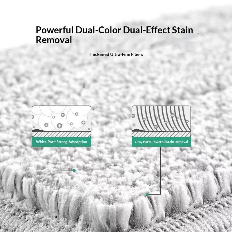 3Pcs Flat Mop Replacement Pads Reusable Thickened Microfiber Absorbent Mop Refill Pads For Spray Mop Dust Mop Cleaning Supplies