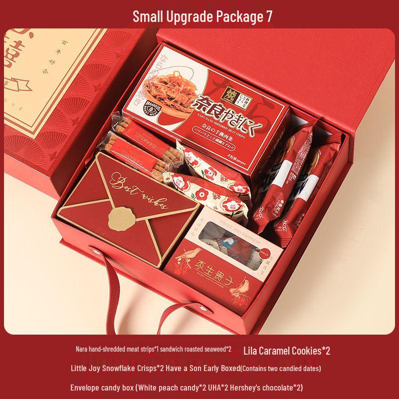 Elegant Wedding Candy Favor Box Set with Biscuits and Sweets