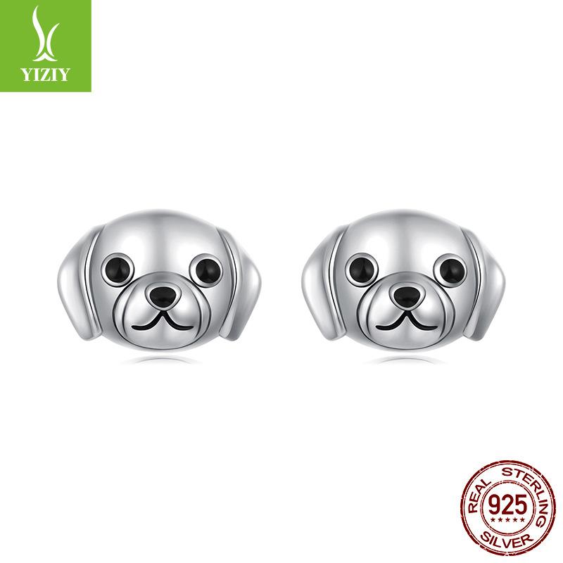 S925 Sterling Silver Labrador Stud Earrings Cross-Border Fashion Exquisite Cute Puppy Ear Jewelry