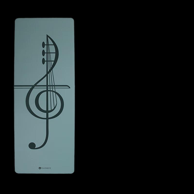 WEZHO Mustard Green Rubber Yoga Mat with Alignment Lines & Carry Bag