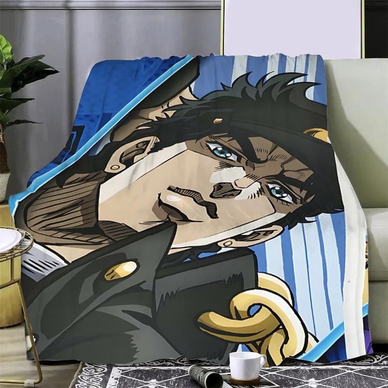 Anime JoJo's Bizarre Adventure Printed Blanket Picnic Blankets Warm Blanket Soft and Comfortable Home Travel Birthday Gift
