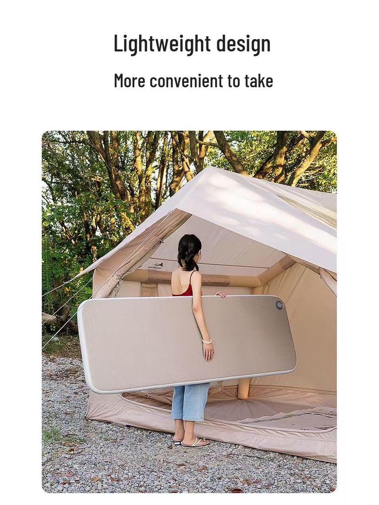 Automatic Inflatable Double Camping Mattress with Spring Coil