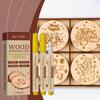 JUE-FISH Wood Burning Pen Easily Draw Various Cute Patterns Wide Pen Tip Children's Handmade DIY Design Wood Branding Marker Pen