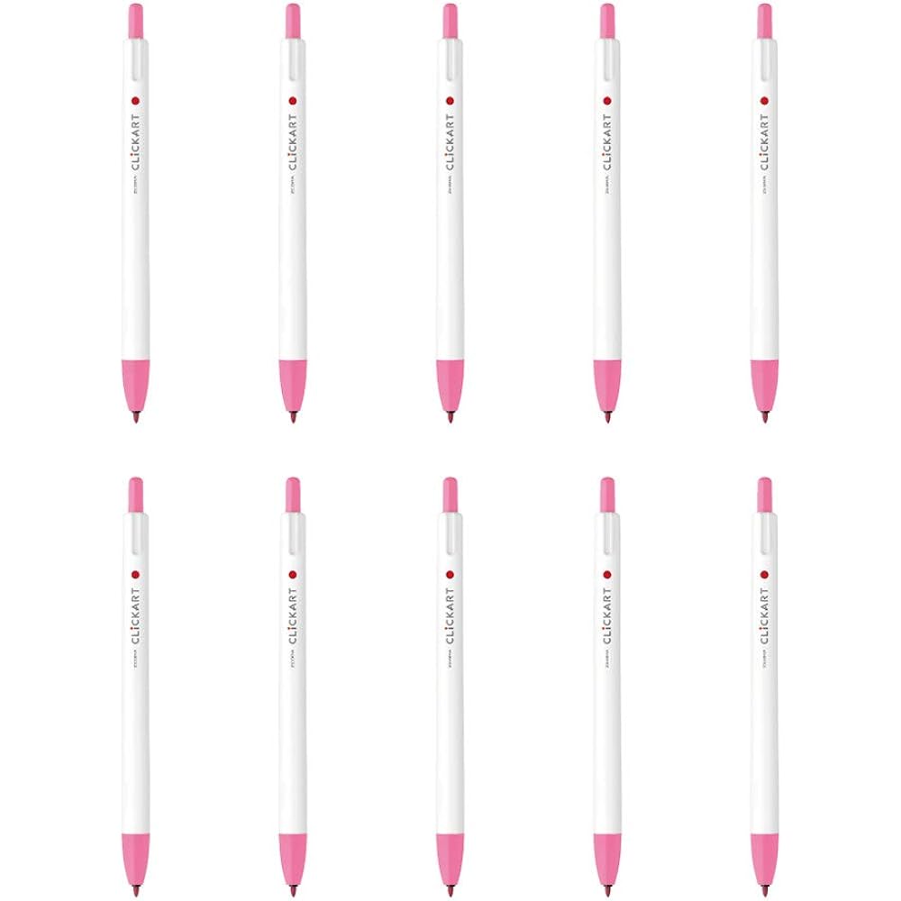 Zebra Water-based Pen, Clickart, Pink, 10pcs B-WYSS22-P
