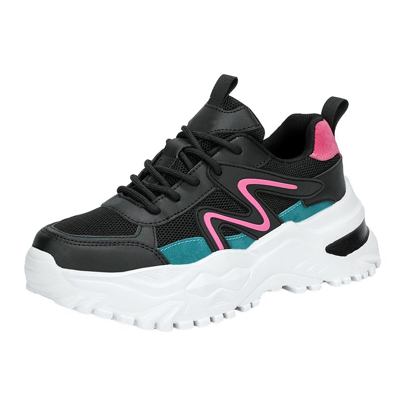 

Женские кроссовки с толстой подошвой, модные удобные кроссовки, женская обувь для путешествий и ходьбы 43 чёрный