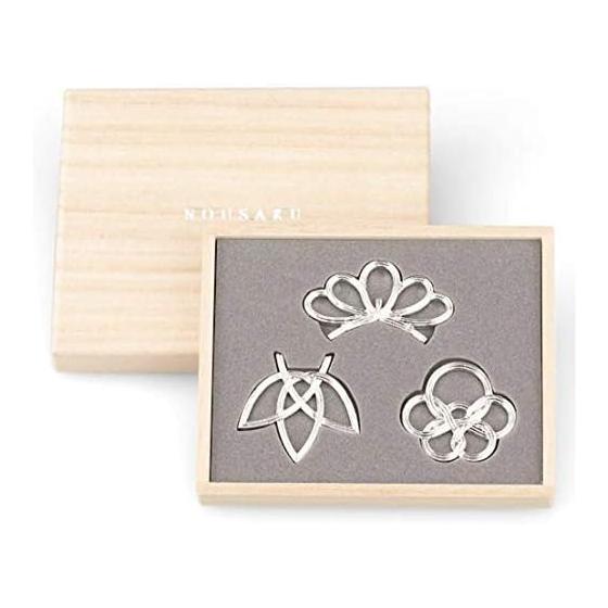 Nousaku Washi Paper Wrapped Chopstick Rests, Pine, Bamboo, Plum, Tin, Handmade by Artisans, Gift