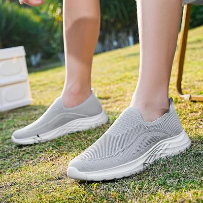 New Men's Large Sizes 39-48 Running and Sports Shoes Mesh Breathable Lightweight and Soft Casual Shoes Slip On Flat Footwear