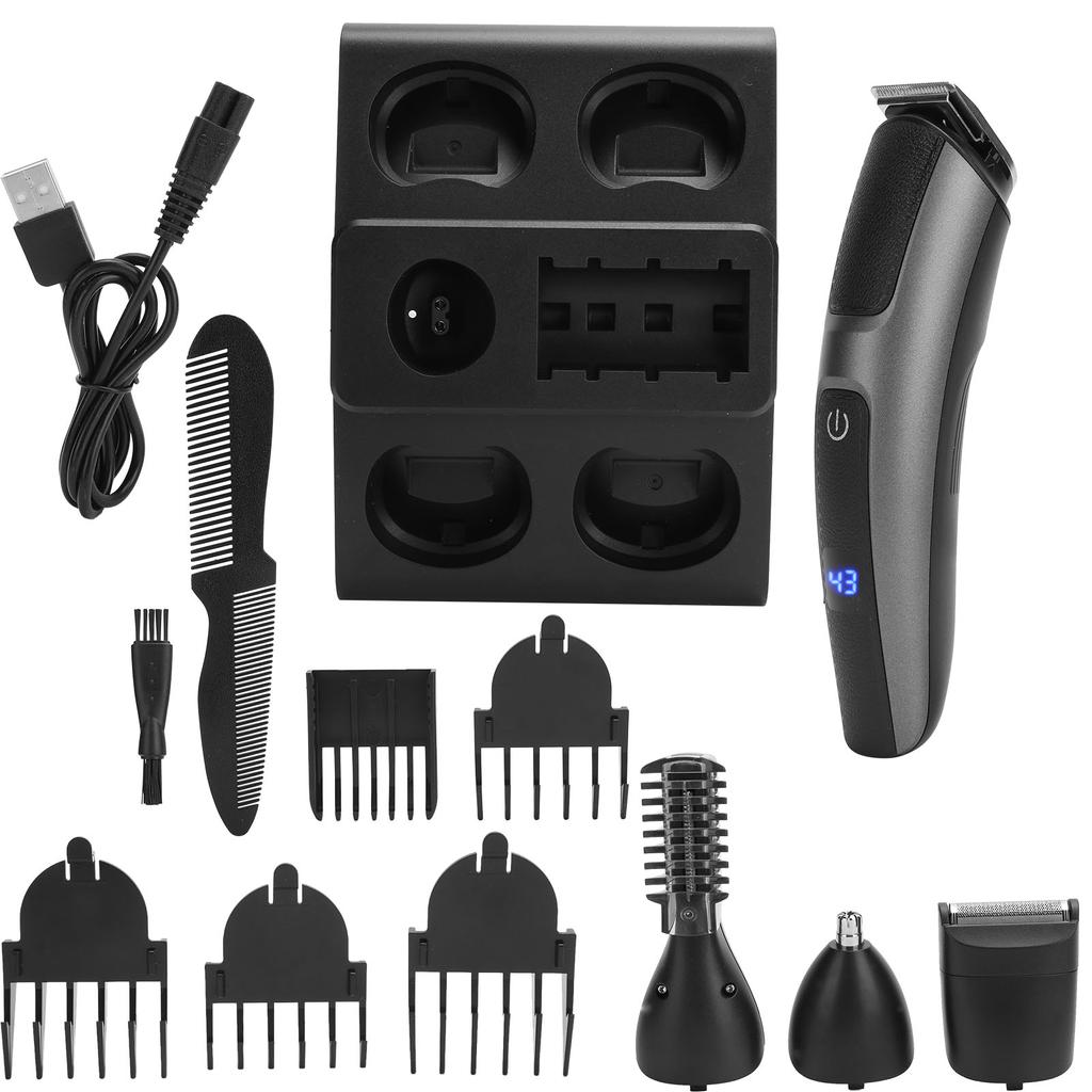 5 In 1 Hair Clipper Multifunctional Waterproof OilHead Rechargeable Electric Hair Maker