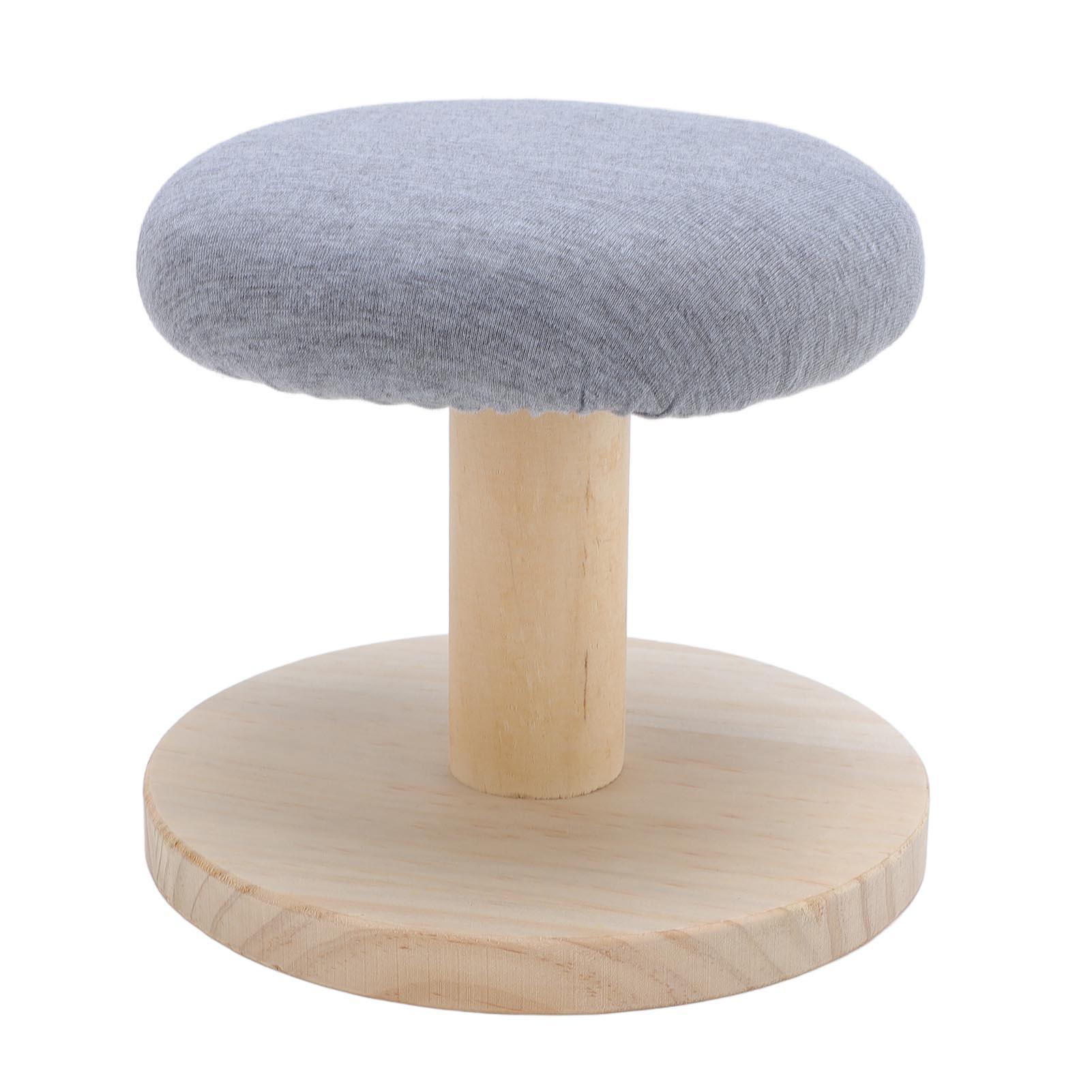 

Ironing Board Stool Multifunctional Stable Solid Wood Small Round Ironing Board Stool for Home