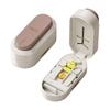 Dustproof Pill Cutter Hidden Blade Drug Tablet Divider Organizer Quartering Pill Divider Adjustable Crusher Divider
