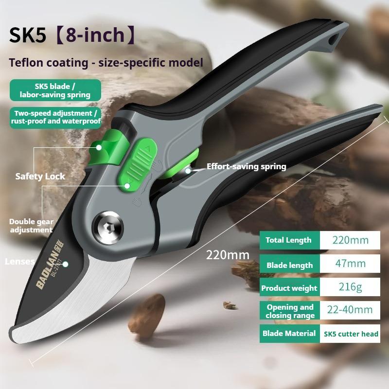 

Gardening Branch Scissors Portable Pruning Shears Labor Saving Flower Fruit Tree Branches Trimming Tools Safety Lock Hand Pruner