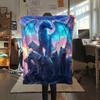 Colorful Dragons  Print Flannel Blanket, High quality Comfortable for All Seasons, Home Decor, Warmth and Comfort