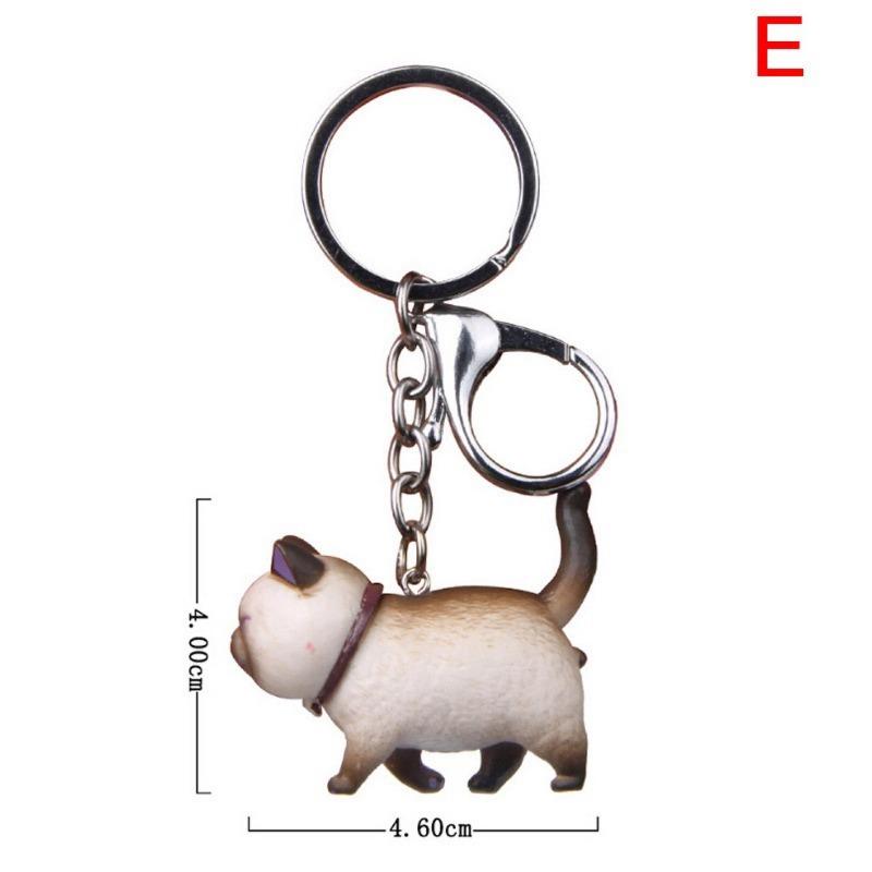 Cartoon Bow Cute Cat Keychain Bag Car Pendant Accessories Gift Creative Handmade Decoration Women KeyRing Car Trinket