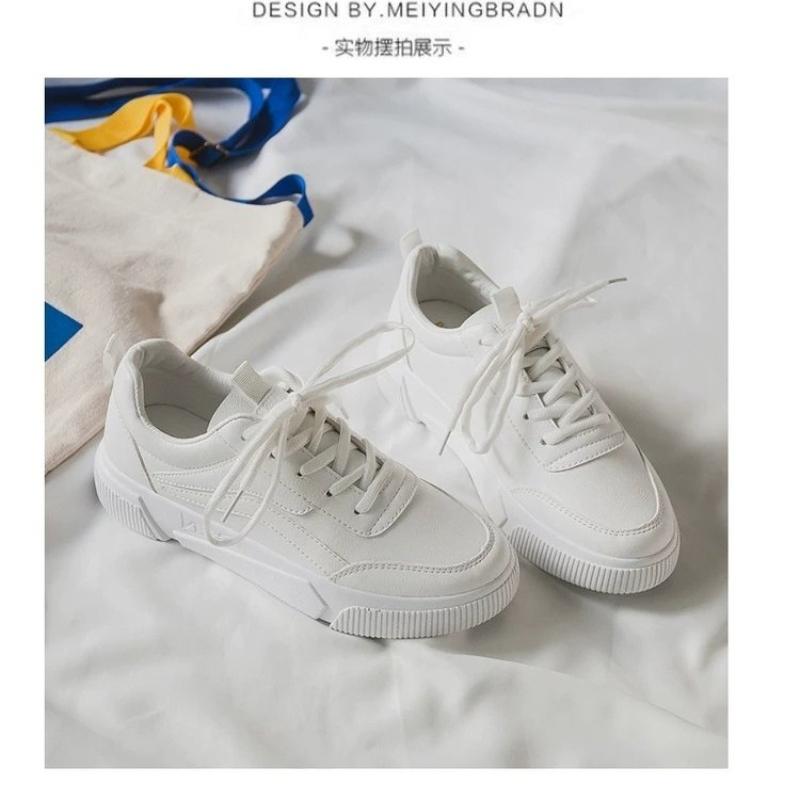 

Fashion Thick Soled Women s Sneakers 2025 Summer Woman Casual Small White Shoes Versatile Korean Version Sports and Travel Running Shoes 35 белый
