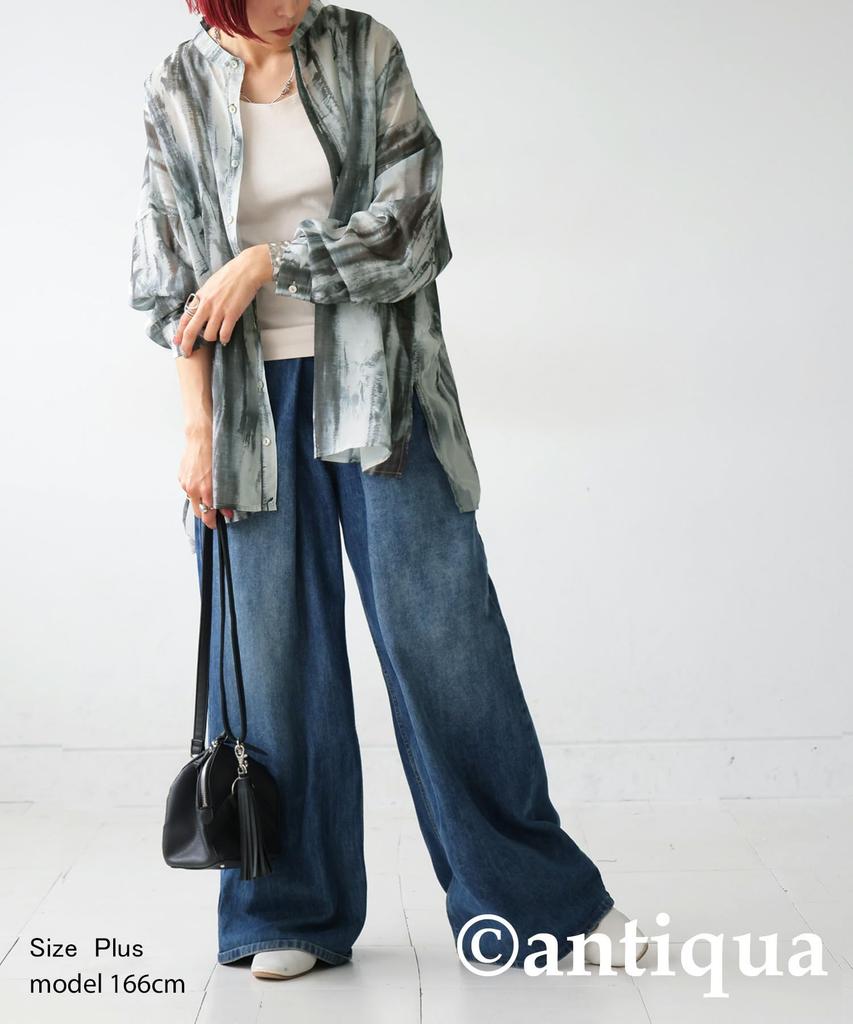 Antiqua Sheer Long Regular Size Women's Shirt, Sleeve, (S-L), 15, Gray, PO-00179