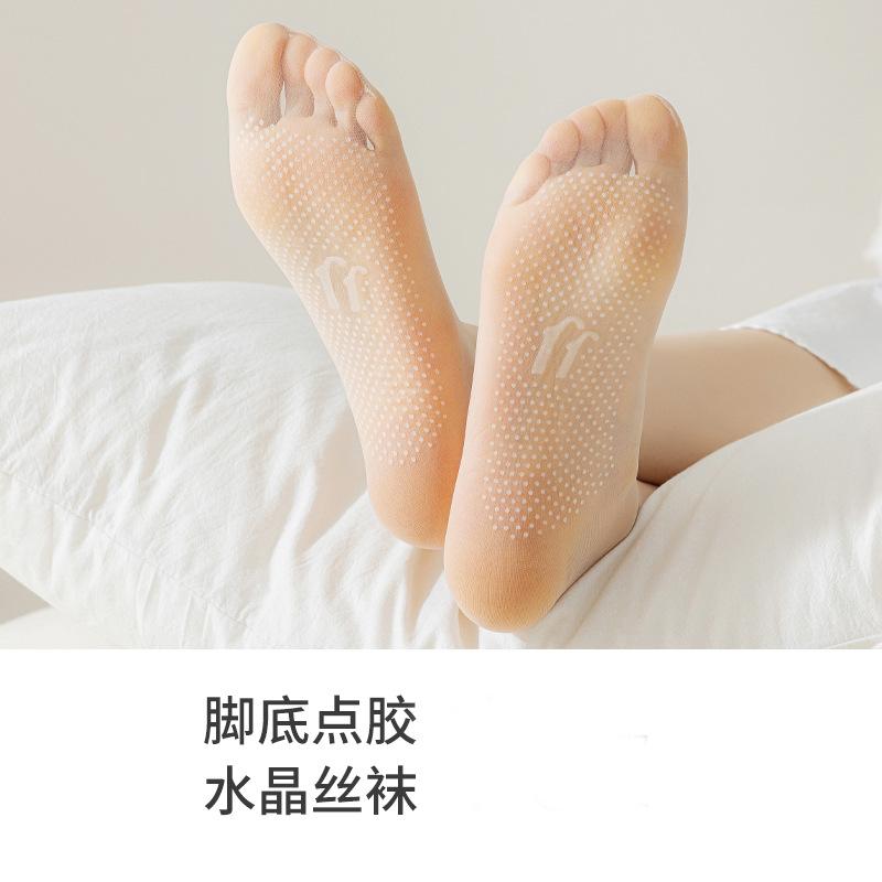 

Crystal silk socks for women, summer thin short socks, seamless, non-slip, invisible, transparent, anti-snag, ultra-thin, wear-resistant, mid-calf Anti-slip crystal socks w