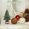 Mini Resin Christmas Tree Decoration Small Tabletop Xmas Pine Tree Statue Desktop Holiday Party Photo Prop Micro Landscape