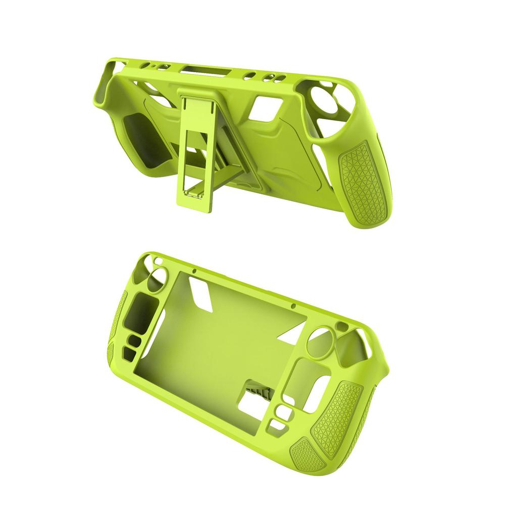 Protective Case for Steam Deck, Silicone Cover Skin Shell with Kickstand for Game Console Accessories, Shock Absorption and Scratch Resistant Design