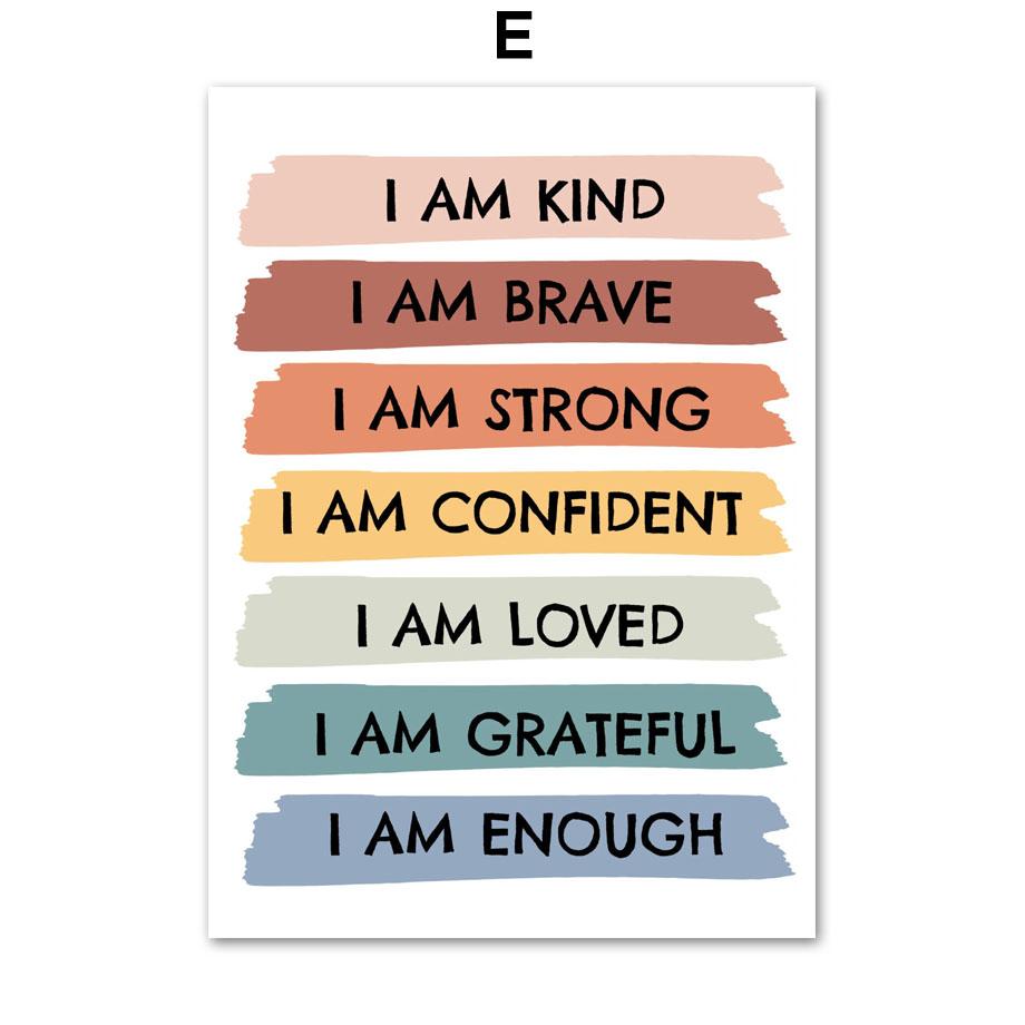 Inspirational Quotes Mental Health Schematic Wall Art Canvas Painting Nordic Posters And Prints Wall Pictures Kids Room Decor