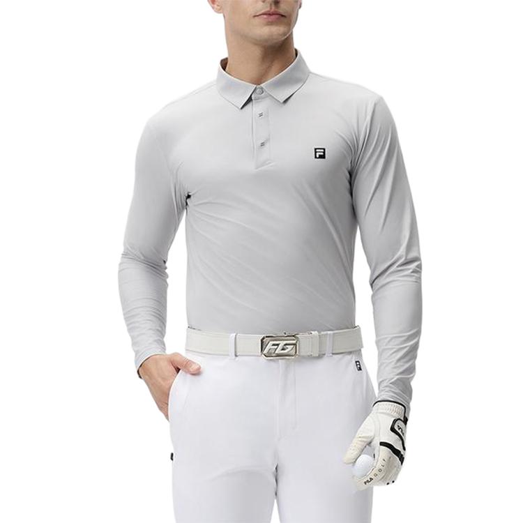 

Fila Однотонная мужская рубашка-поло с длинным рукавом для гольфа, топ, туманно-серый A11M435201FGY XL