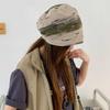 Lazy wind loose hole pullover hat children's season thin confinement hat big head circumference knitted stack hat cold hat