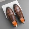 2025 Spring and Autumn New Men's Business Dress Leather Shoes Men's Three-joint Lace-up Single Shoes Breathable Security Leather Shoes 008