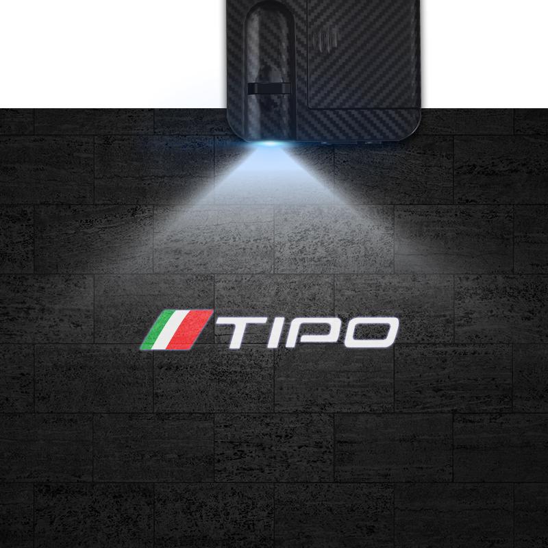AAVY1 1/2PCS Compatible Compatible for Fiat Abarth Panda Punto Bravo Tipo Stilo Logo LED Courtesy Lamp Car Door Welcome Light Ghost Shadow Light