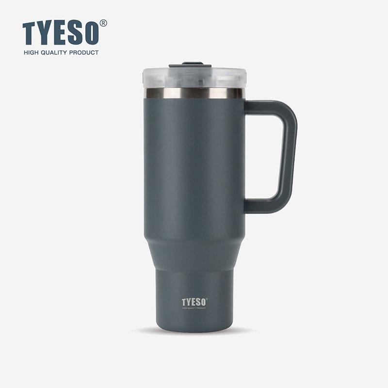 Taishuo Große Kapazität 304 Edelstahl Isolierter Kaffeebecher mit Strohhalm und Autohalterung