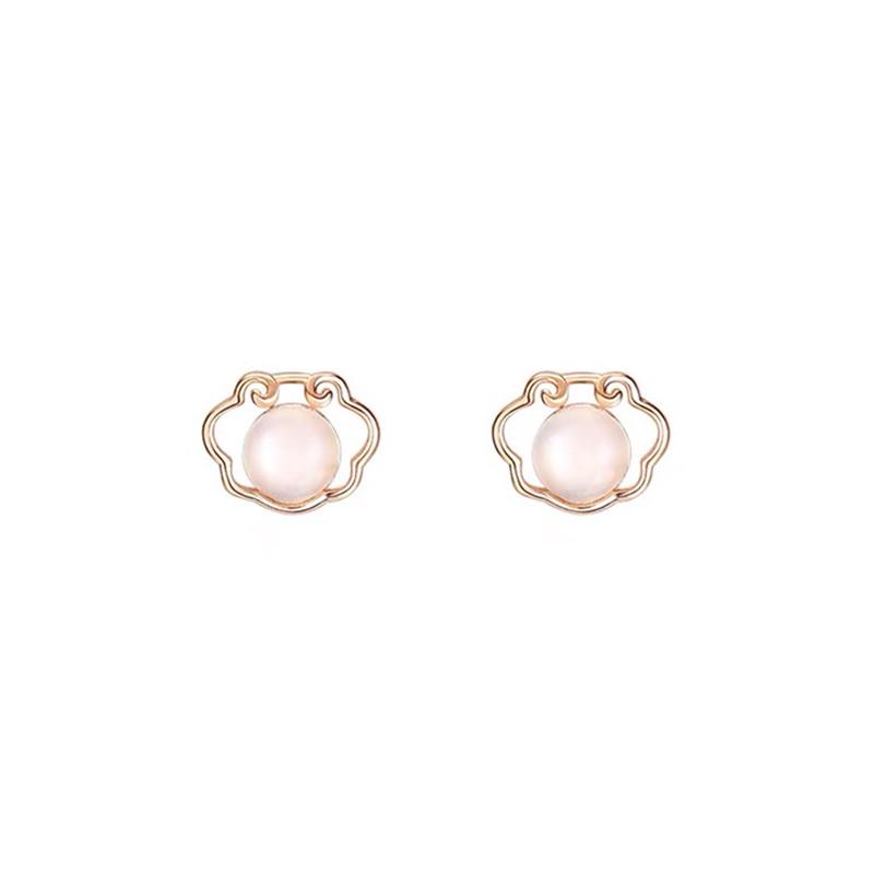 2023 Cat's Eye Longevity Lock Stud Earrings: High-End, Trendy Design for Women