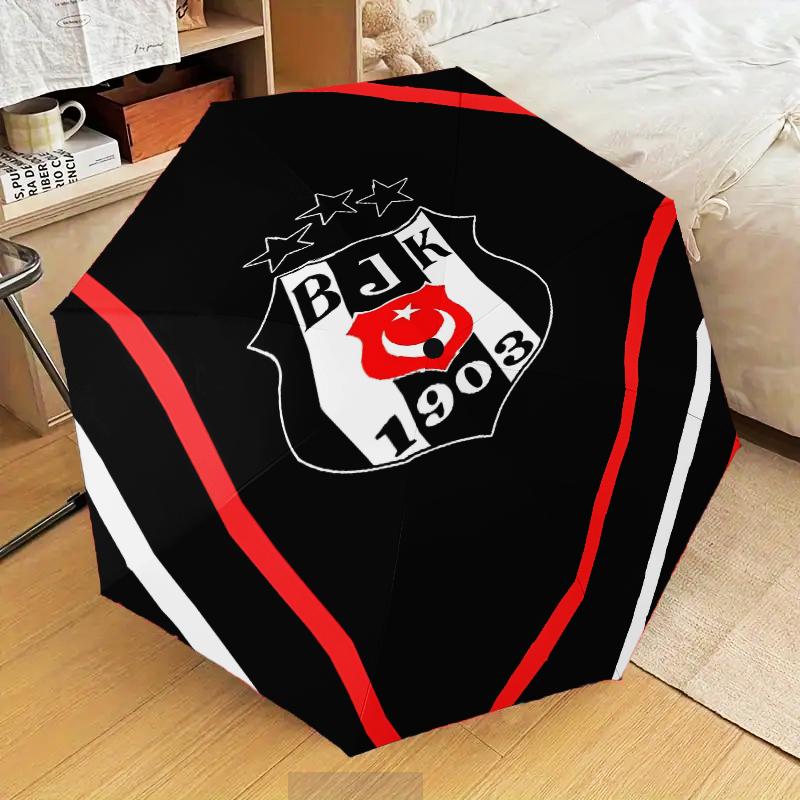 Besiktas Crest Legacy 1903 Umbrella Folding umbrella, automatic umbrella 8-Frame for Travel, camping Use Gift for Halloween Christmas