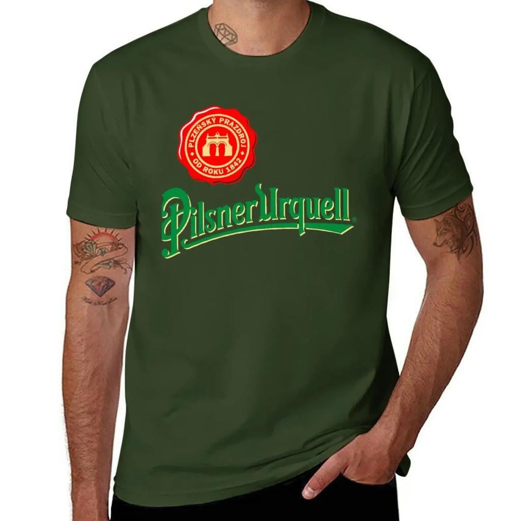 Neues Pilsner Urquell T-Shirt Übergroßes T-Shirt Lustiges T-Shirt Unisex Grafische T-Shirts Anime