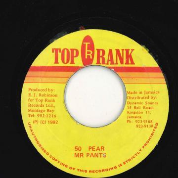 

7inch Record MR. PANTS - 50 Pear NONE Top Rank 1992 Jamaica Reggae, Ska & Dub Used