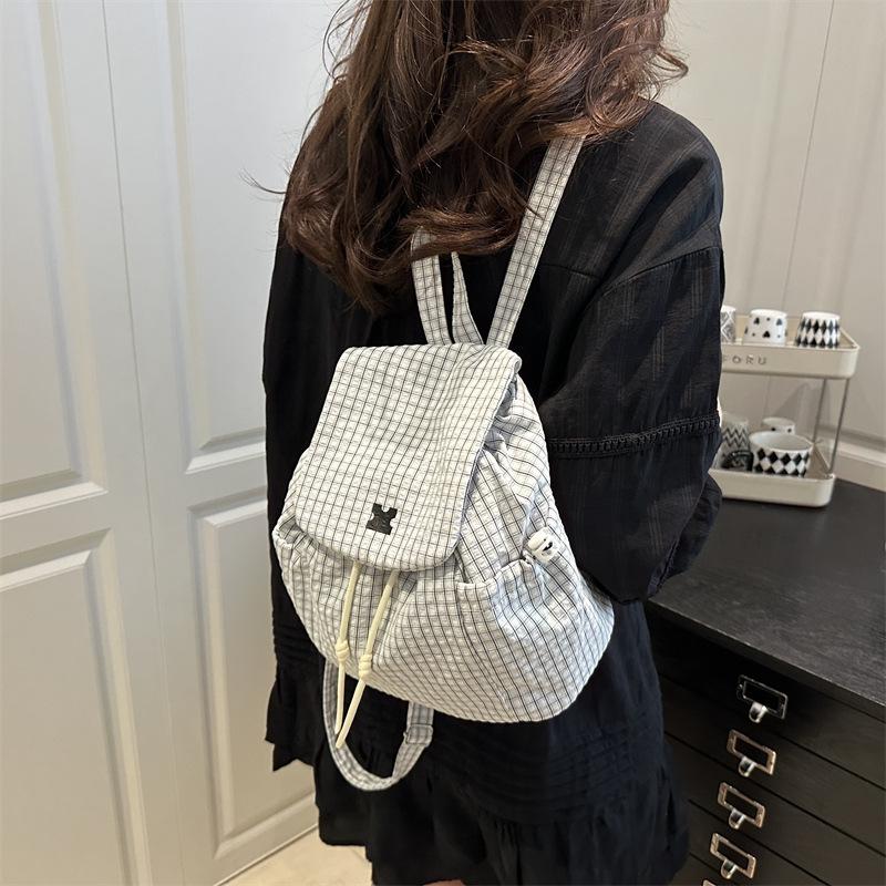 Schoolbag1011 new Korean version backpack large capacity waterproof casual lightweight backpack cute casual drawstring backpack