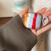 Semi-transparent Red and Blue Stripes for AirPods1 Protective Case Apple 1/1 Generation AirPods Pro1 Earphone Case Female