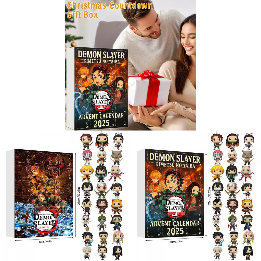 Demon Slayer Adventskalender Mit Acryl-Accessoires Für Geschenkaustausch Und Sammler
