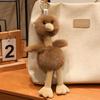 Furry Ostrich Plush Doll Pendant Cute Bird Plush Keychains Ostrich Plush Keychains  Pendant Decor