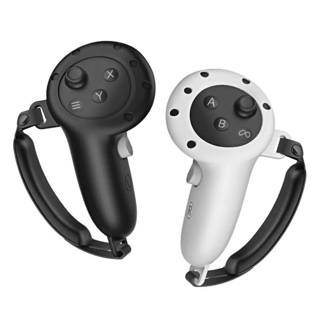 Coperture in Silicone per Controller + Impugnature per Meta Quest 3S, 3 | Grigio