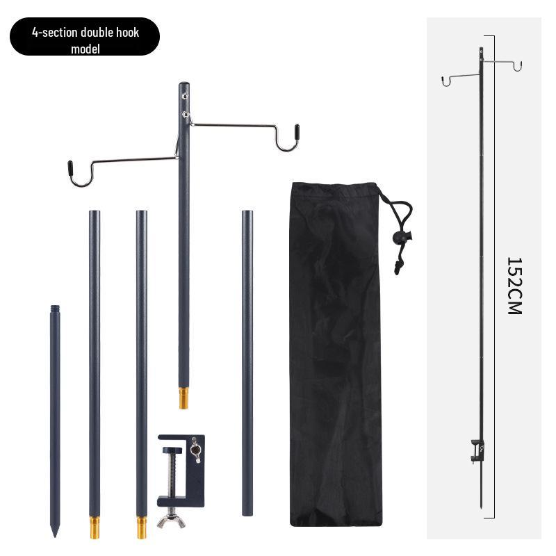 Ultralight Aluminum Folding Camping Light Pole Stand