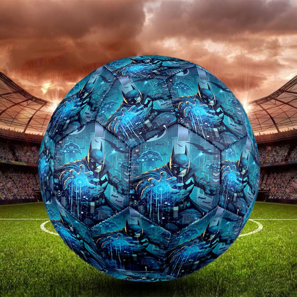 Batman Print Size 5 Soccer Ball, Standard Match Football for Sports Game and Team Practice, Ideal Gift for Soccer Fans