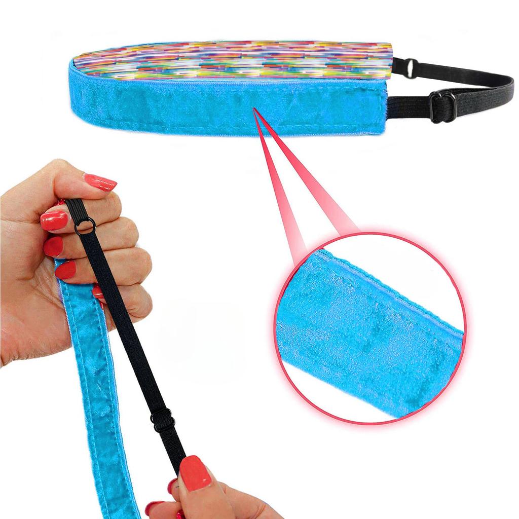 Sports Headband Stretch Elastic Gym Fitness Running Yoga Hair Bands Adjustable Non-slip Tennis Headwrap Outdoor Sports Sweatband