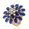 European & American Fashion OL Diamond Inlaid Flower Ring - Nightclub Internet Celebrity Jewelry X042