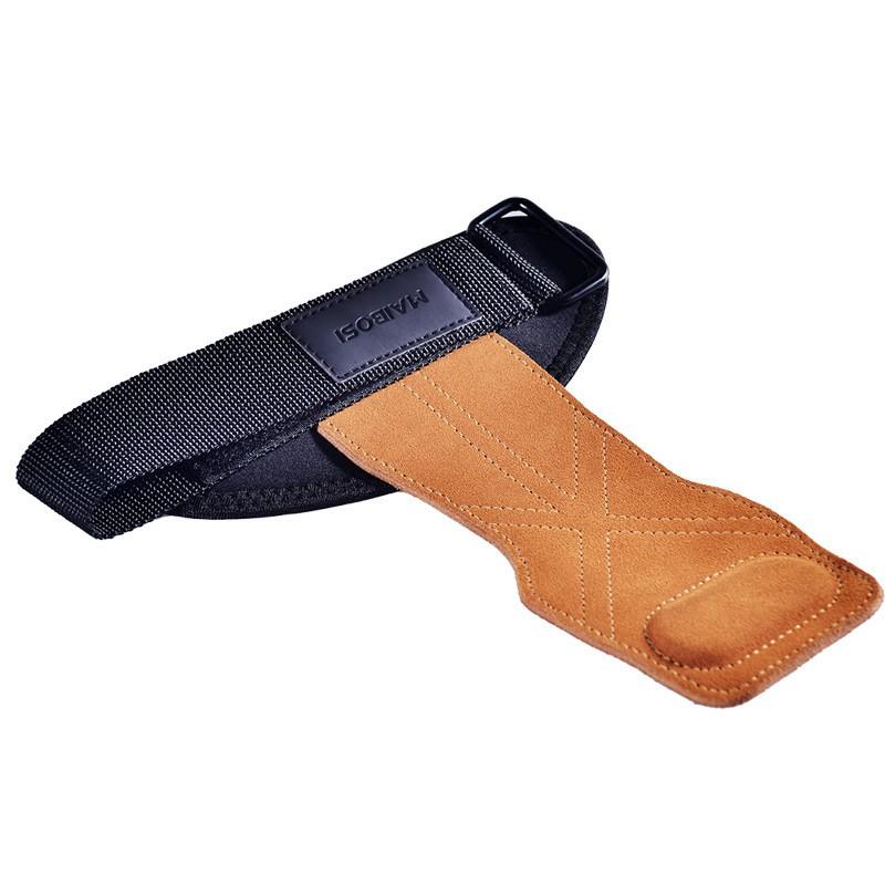 Weightlifting Grip Straps With Leather Palm Protection Deadlift Pull-ups Barbell Training Unisex Gym Gloves