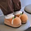 Fashion New baby kawaii fruit slippers winter home heel wrapped shoes kids lovely apply slipper boys girl warm house slip on boot shoes